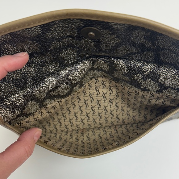 Yves Saint Laurent Black and Tan Clutch - Picture 11 of 13